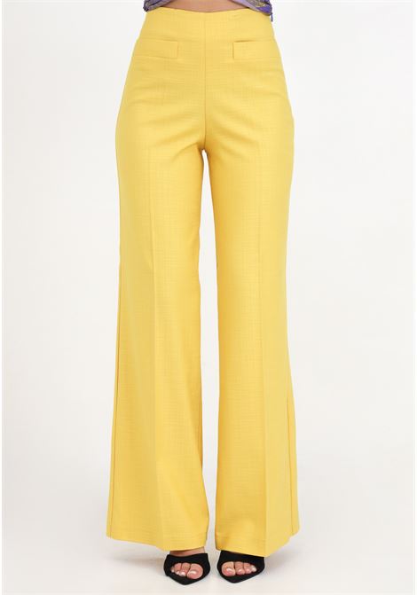 Yellow women's palazzo trousers SIMONA CORSELLINI | P24CPPA002-01-TVIS00120666